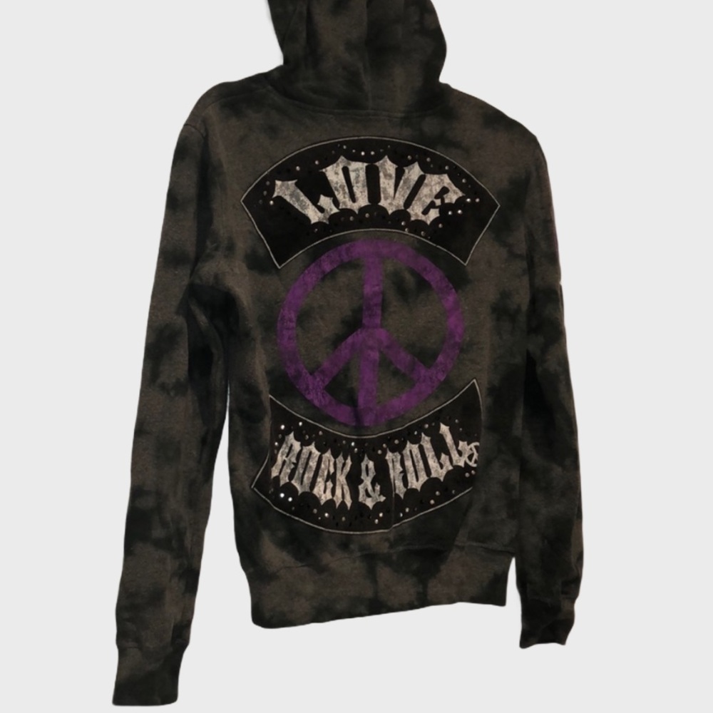 Butter rock n roll sweatshirt green tie dye small
